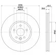 Jeu de 2 disques de frein avant HELLA 8DD 355 131-861 - Visuel 1