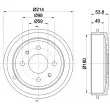 Tambour de frein HELLA 8DT 355 300-081 - Visuel 1