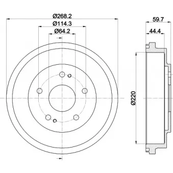 Tambour de frein HELLA 8DT 355 300-291