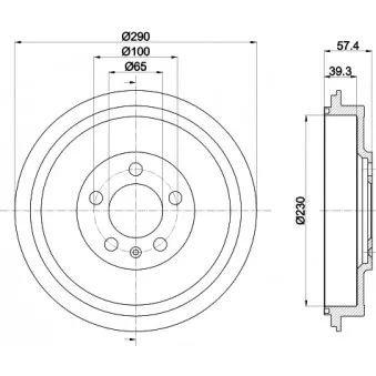 Tambour de frein HELLA 8DT 355 300-421