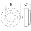Tambour de frein HELLA 8DT 355 300-461 - Visuel 1