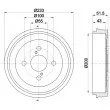 Tambour de frein HELLA 8DT 355 300-791 - Visuel 1