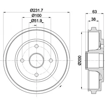 Tambour de frein HELLA