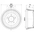 Tambour de frein HELLA 8DT 355 301-771 - Visuel 1
