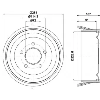 Tambour de frein HELLA