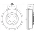 Tambour de frein HELLA 8DT 355 301-821 - Visuel 1