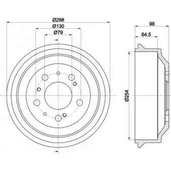 Tambour de frein HELLA 8DT 355 302-191