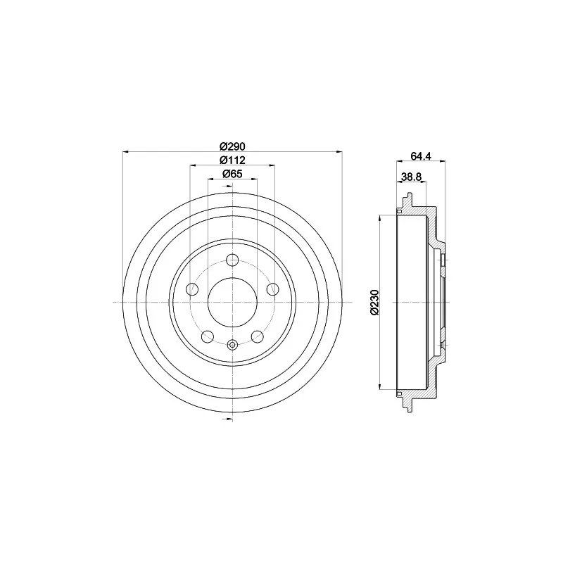 Tambour de frein HELLA 8DT 355 302-561
