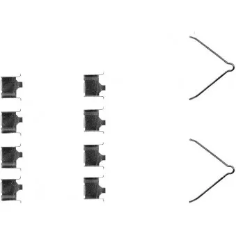 Kit d'accessoires, plaquette de frein à disque HELLA 8DZ 355 202-451