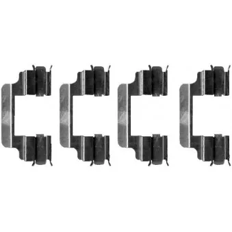 Kit d'accessoires, plaquette de frein à disque HELLA 8DZ 355 202-711