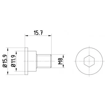 Vis, disque de frein HELLA 8DZ 355 209-031