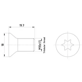 Vis, disque de frein HELLA 8DZ 355 209-111
