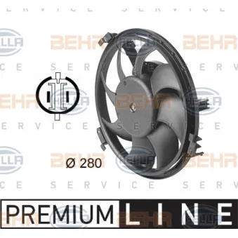Ventilateur, refroidissement du moteur HELLA 8EW 009 144-351