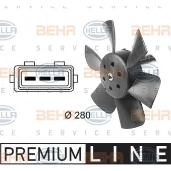 Ventilateur, refroidissement du moteur HELLA 8EW 009 144-391