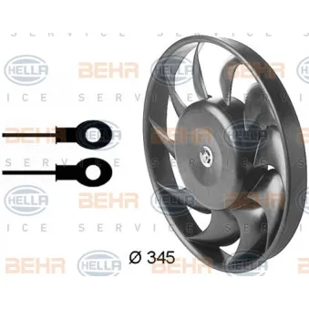 Ventilateur, refroidissement du moteur HELLA 8EW 009 157-031