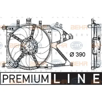 Ventilateur, refroidissement du moteur HELLA 8EW 009 157-441