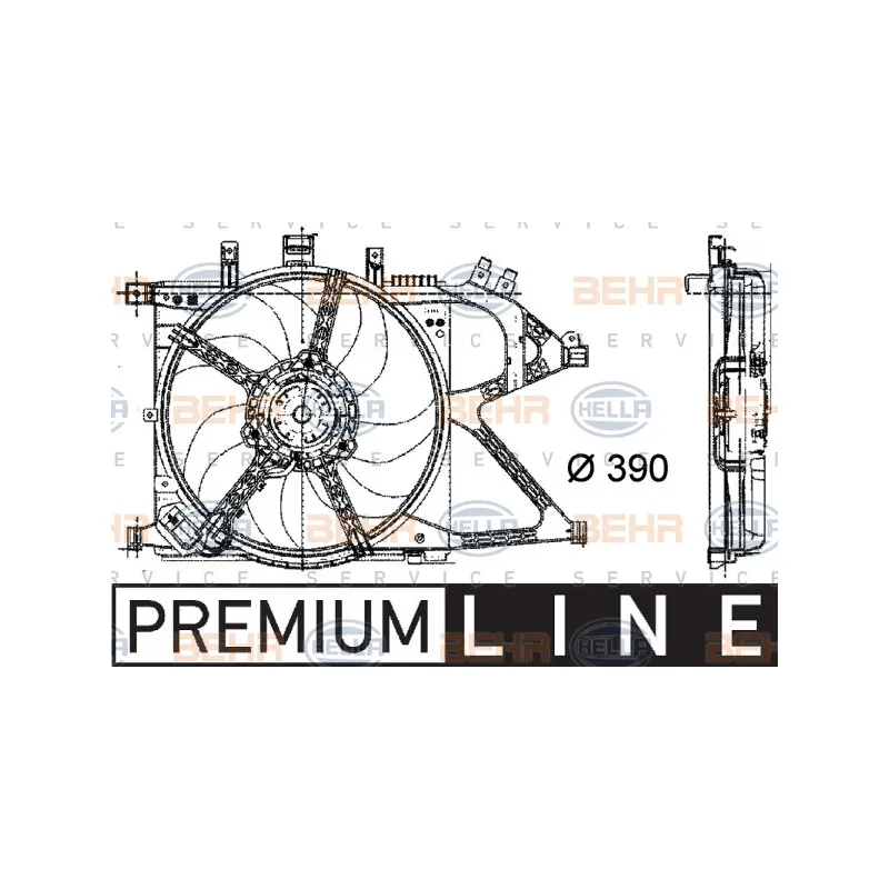 Ventilateur, refroidissement du moteur HELLA 8EW 009 157-441