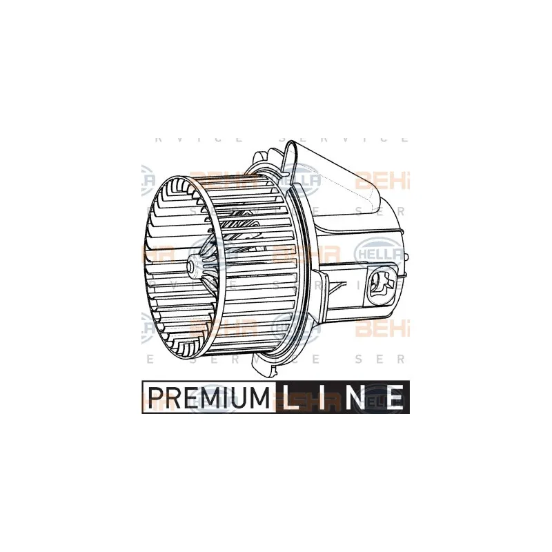 Pulseur d'air habitacle HELLA 8EW 009 157-541