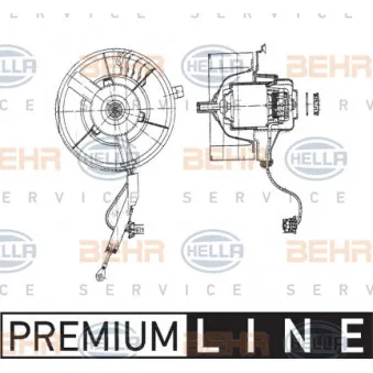 Pulseur d'air habitacle HELLA 8EW 009 158-111