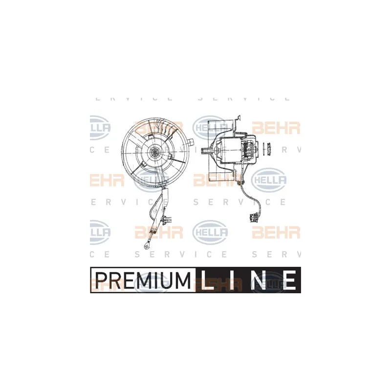 Pulseur d'air habitacle HELLA 8EW 009 158-111