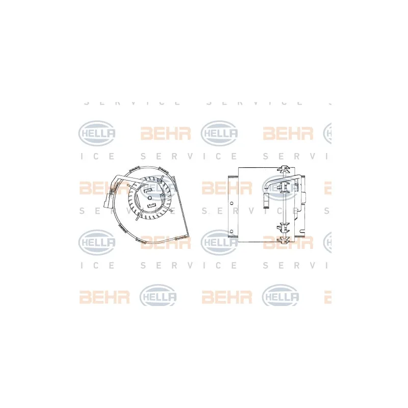 Pulseur d'air habitacle HELLA 8EW 009 158-511