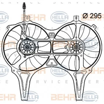 Ventilateur, refroidissement du moteur HELLA 8EW 009 158-731