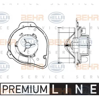 Pulseur d'air habitacle HELLA 8EW 009 159-281