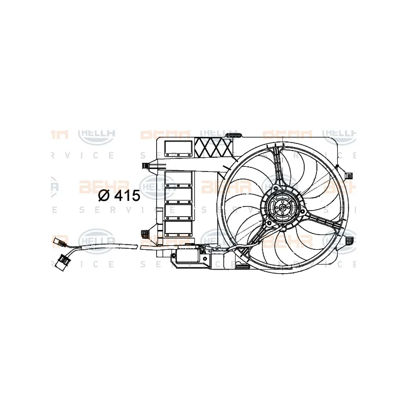 Ventilateur, refroidissement du moteur HELLA 8EW 351 000-294