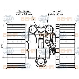 Pulseur d'air habitacle HELLA 8EW 351 000-341