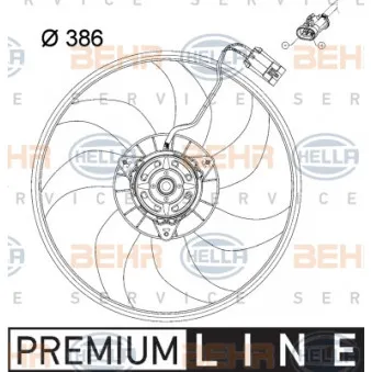 Ventilateur, refroidissement du moteur HELLA 8EW 351 034-431