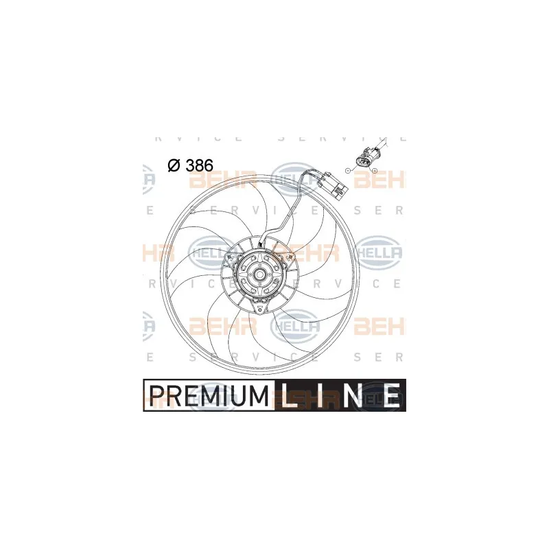 Ventilateur, refroidissement du moteur HELLA 8EW 351 034-431