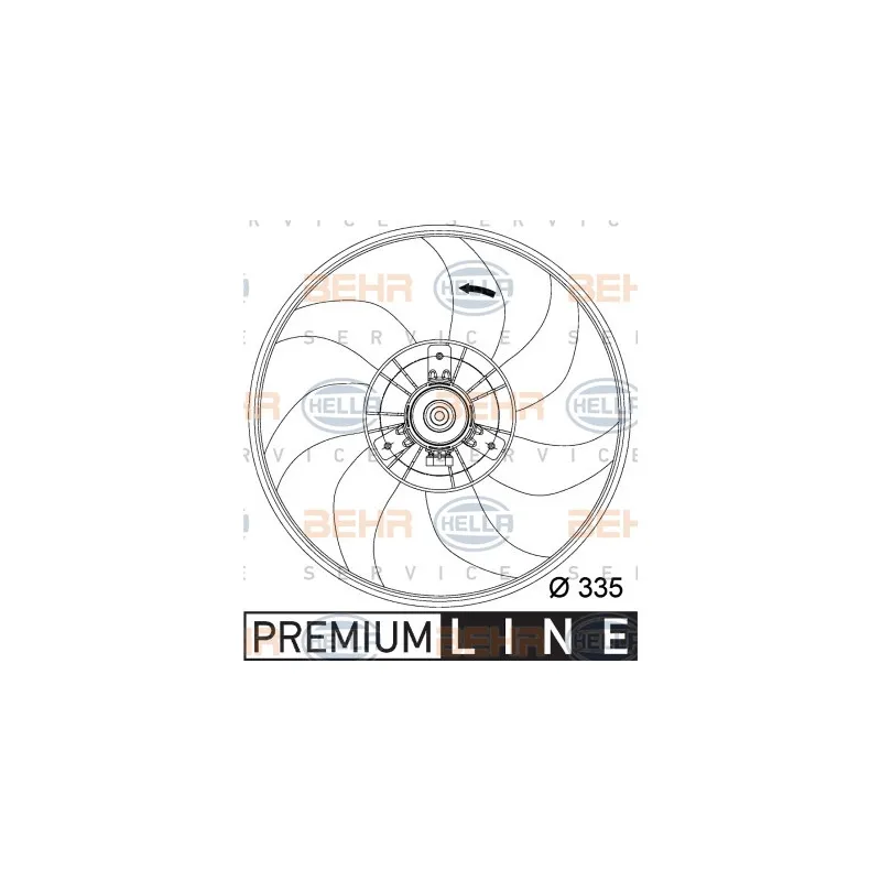 Ventilateur, refroidissement du moteur HELLA 8EW 351 034-441