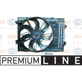 Ventilateur, refroidissement du moteur HELLA 8EW 351 034-491