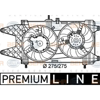 Ventilateur, refroidissement du moteur HELLA 8EW 351 039-441