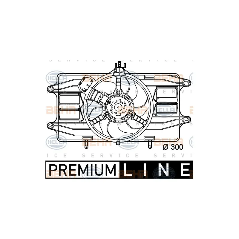 Ventilateur, refroidissement du moteur HELLA 8EW 351 039-461