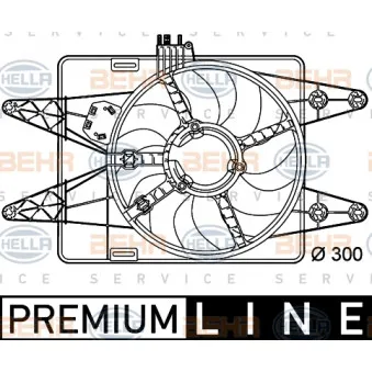 Ventilateur, refroidissement du moteur HELLA 8EW 351 039-481