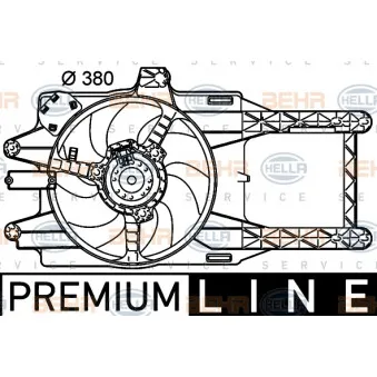 Ventilateur, refroidissement du moteur HELLA 8EW 351 039-501