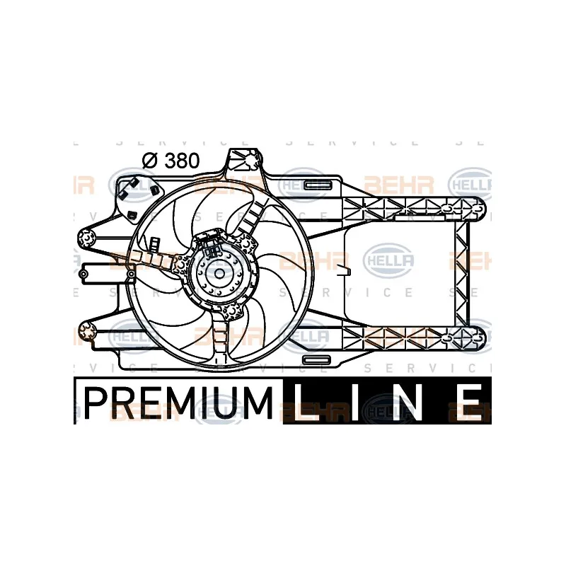 Ventilateur, refroidissement du moteur HELLA 8EW 351 039-501