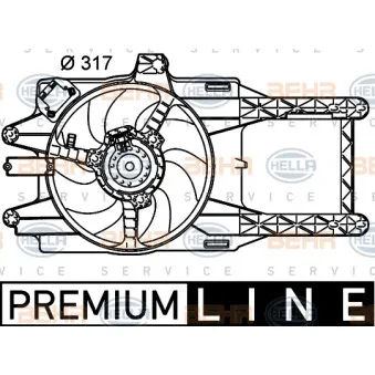 Ventilateur, refroidissement du moteur HELLA 8EW 351 039-511