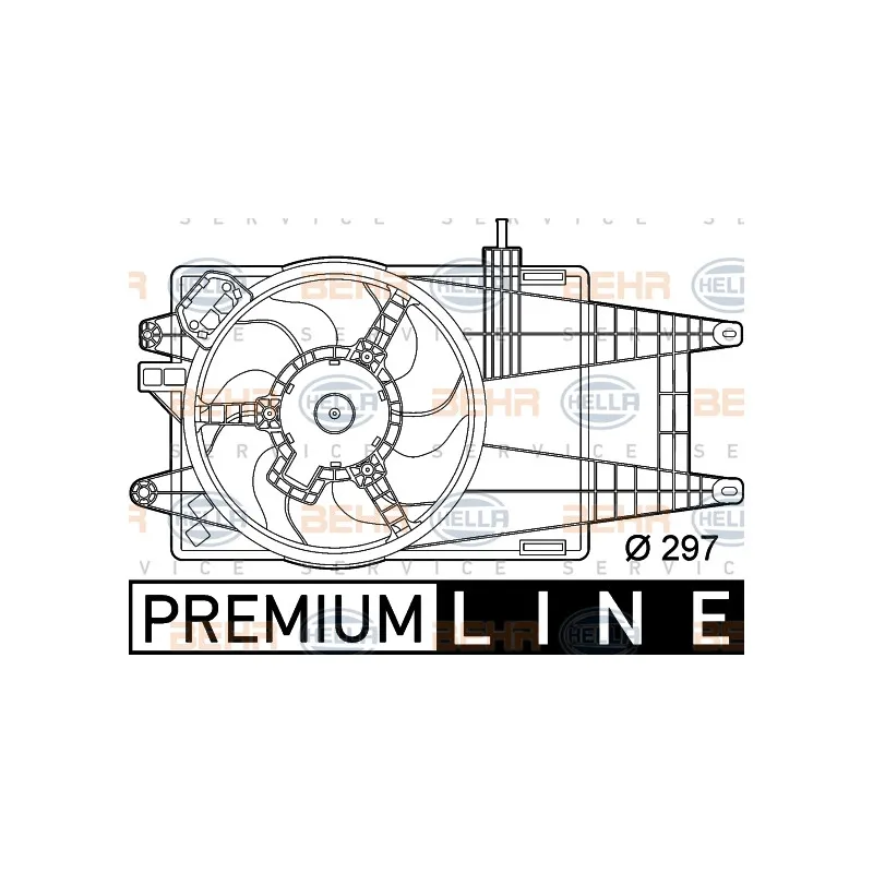Ventilateur, refroidissement du moteur HELLA 8EW 351 039-581