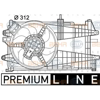 Ventilateur, refroidissement du moteur HELLA 8EW 351 039-591