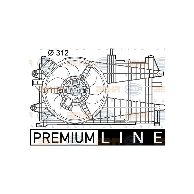 Ventilateur, refroidissement du moteur HELLA 8EW 351 039-591
