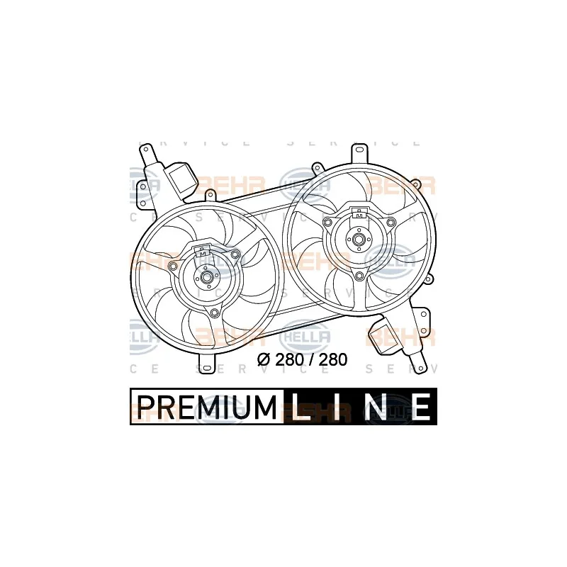 Ventilateur, refroidissement du moteur HELLA 8EW 351 039-601