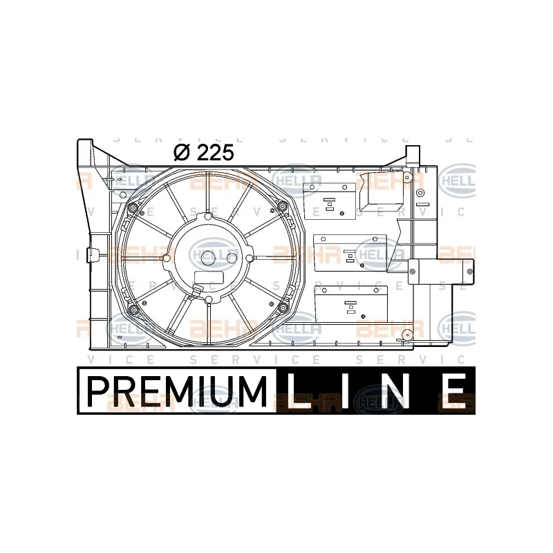 Ventilateur, refroidissement du moteur HELLA 8EW 351 039-631