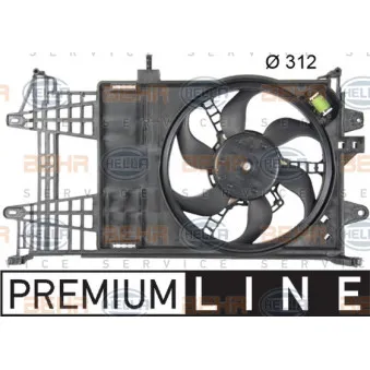 Ventilateur, refroidissement du moteur HELLA 8EW 351 039-641