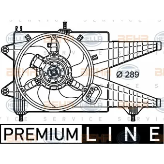 Ventilateur, refroidissement du moteur HELLA 8EW 351 039-651