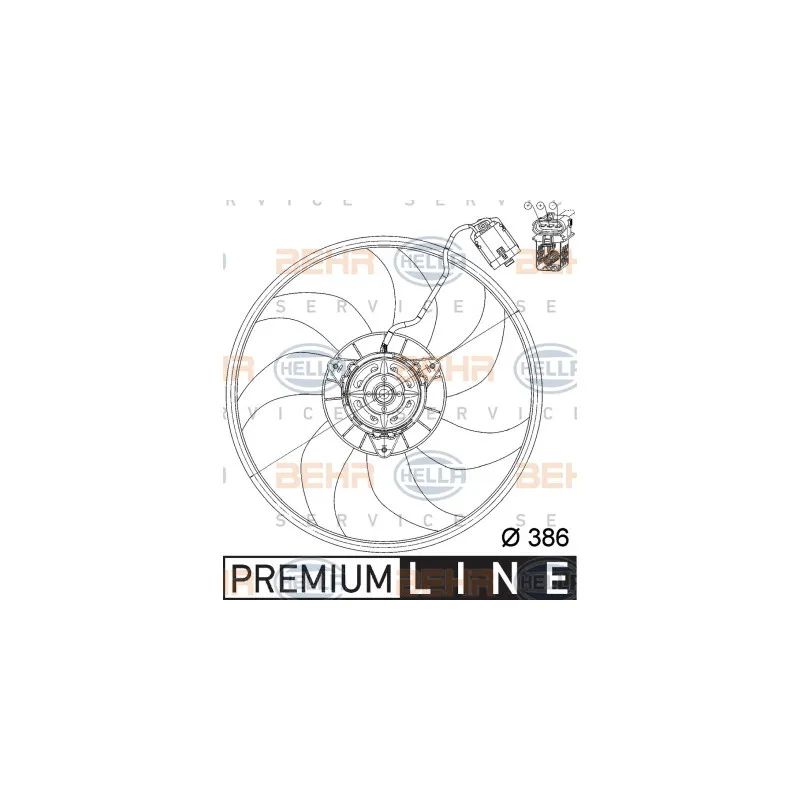 Ventilateur, refroidissement du moteur HELLA 8EW 351 039-701