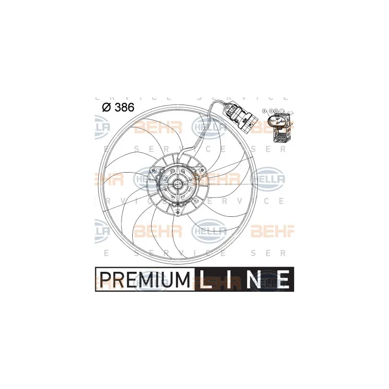 Ventilateur, refroidissement du moteur HELLA 8EW 351 039-731