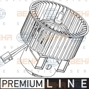 Pulseur d'air habitacle HELLA 8EW 351 040-281