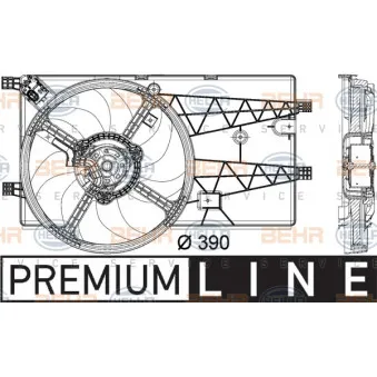 Ventilateur, refroidissement du moteur HELLA 8EW 351 040-321
